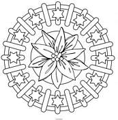 coloriage mandala fleurs etoiles